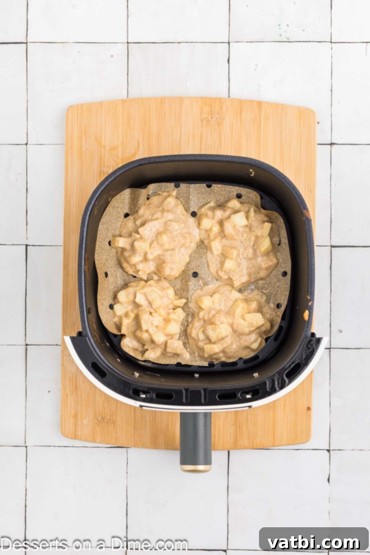 Apple fritters in the air fryer. 