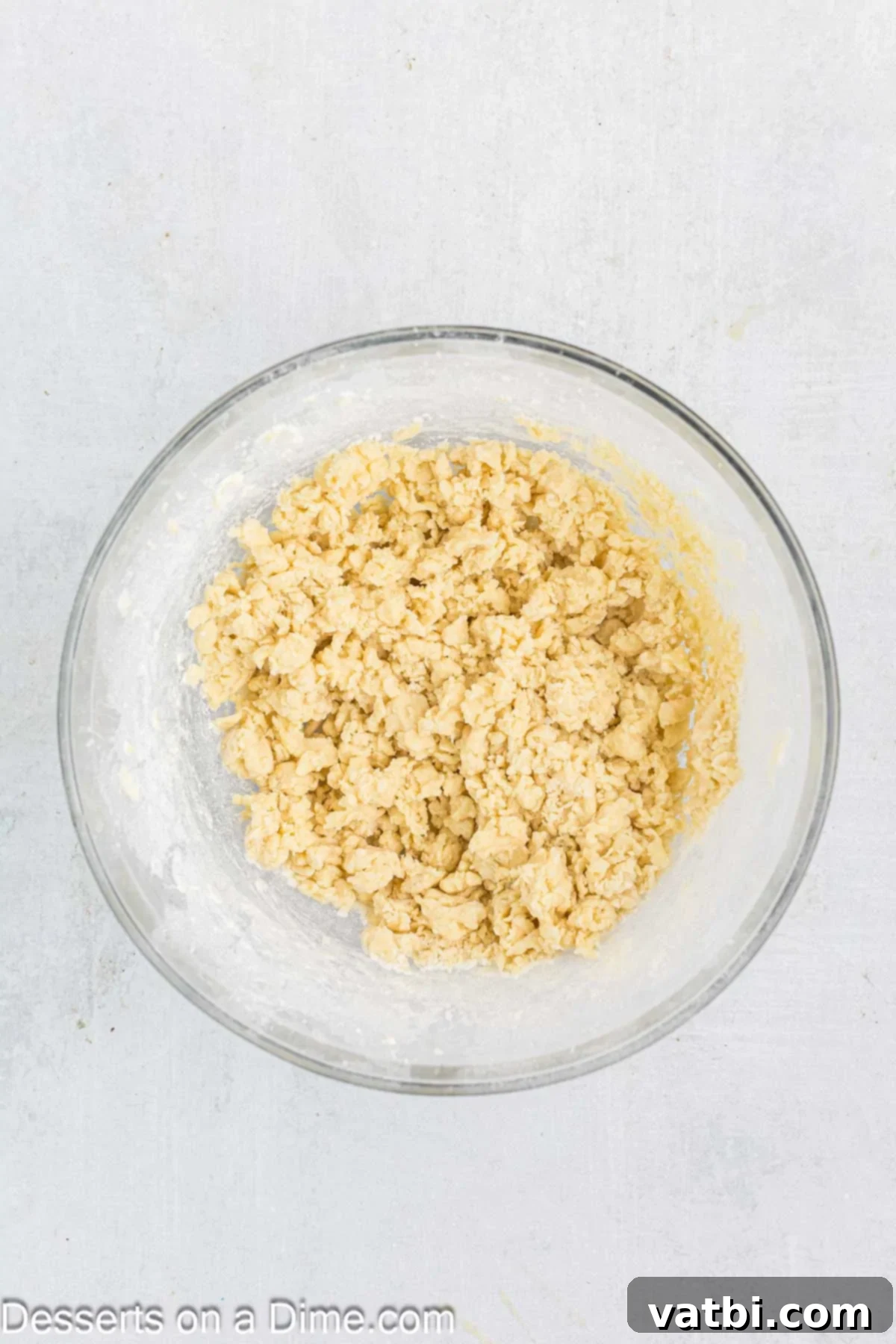 Dry ingredients mixed into bowl.