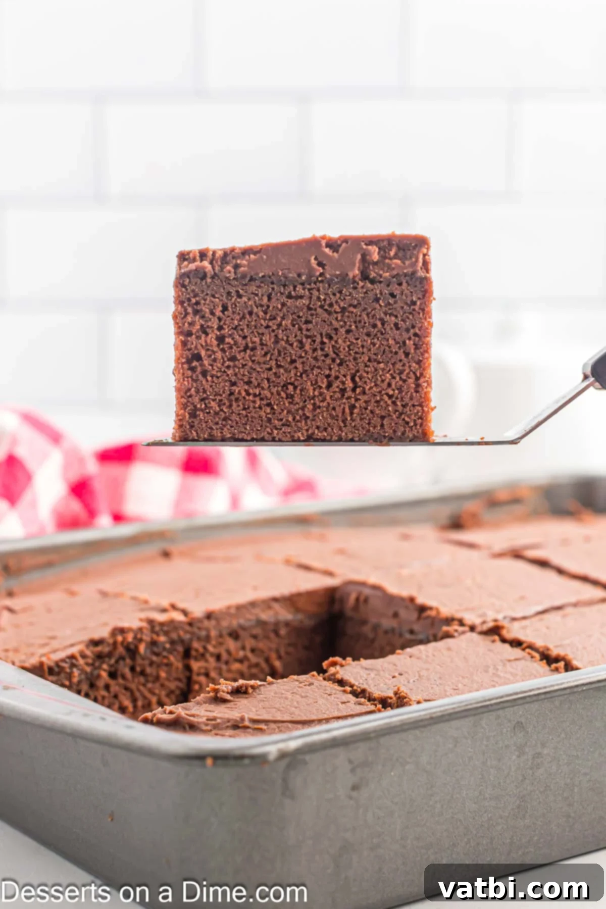 Cake sliced and served.